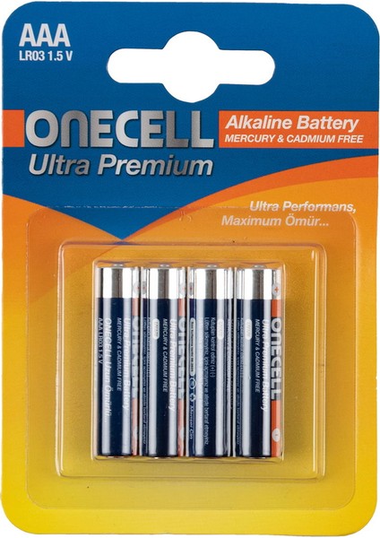 Ultra Premium Alkalin 1,5 V. 4'lü Aaa Boy Pil