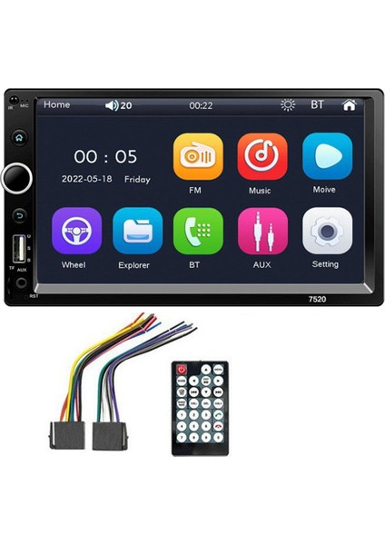 Araba Player 7inch Hd Autoradio Multimedya Mp5 Player Araba Audio 7520 Ortak Standart (Destek Yok) (Yurt Dışından)