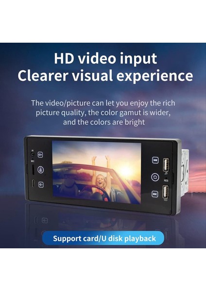 SW150 5 Inç Araba Mp5 Oynatıcı Ters Görüntü Araba Radyosu Çok Functurm Media Hd Universal (Yurt Dışından)
