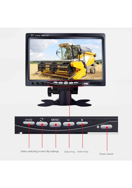 Araba Ahd Arka Görünüm Kamerası Ile Kamyon Park Römork 24V Ters Kamera Ters Görüntü 7 Inç Araç Monitörü 10M (Yurt Dışından) modelleri