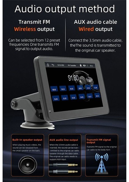 7inch Araba Touch 2 5d Ekran Kablosuz Carplay Android Otomatik Araba Taşınabilir Radyo Bluetooth Mp5 Fm Alıcı Ses Ana Bilgisayar (Yurt Dışından) fırsatları