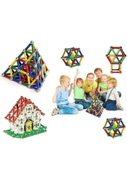 Magnastix 222 Parça Manyetik LEGO Seti
