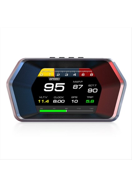 P17 Hud Kafa Yükselik Araç Diğer Obd2 Gps Aracı Bilgisayar Dijital Hız Gövlüğü Voltaj Su Yağı Sıcaklık Göstergesi (Yurt Dışından) fiyatları
