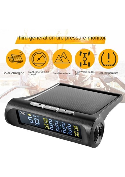 X1 Araba Hud Başlık Ekran Çelik Lastik Basınç Izleme Dahili Güneş Enerjisi Algılama Tpms Sistemi Yerleşik Modeller (Yurt Dışından) modelleri