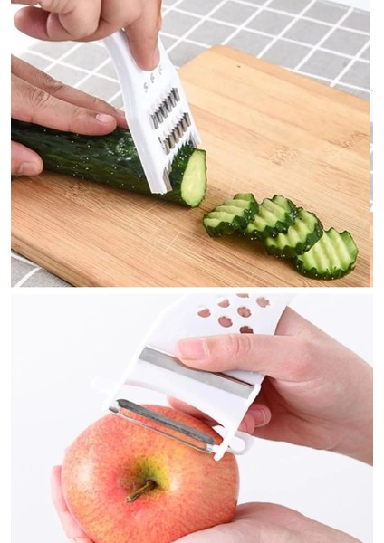 Rende Soyacak 5 Fonksiyonlu Sebze Meyve Soyucu Patates Havuç Salatalık Zencefil Doğrayıcı indirimleri