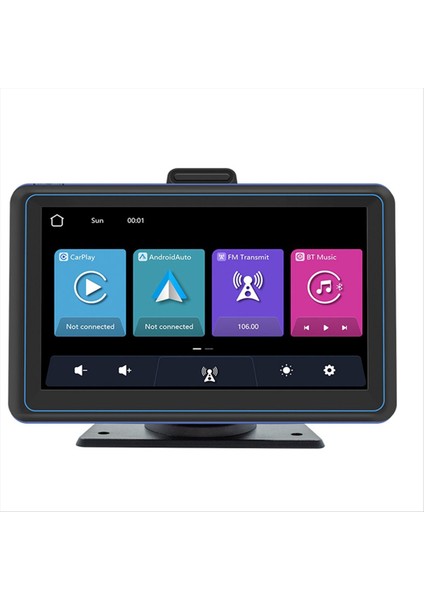7inch Araba Dokunmatik Ekran Kablosuz Carplay ve Android Otomatik Otomobil Taşınabilir Otomatik Multimedya Oyuncu Navigasyon Ekranı (Yurt Dışından) fiyatları