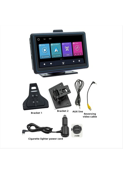 7inch Araba Dokunmatik Ekran Kablosuz Carplay ve Android Otomatik Otomobil Taşınabilir Otomatik Multimedya Oyuncu Navigasyon Ekranı (Yurt Dışından) modelleri