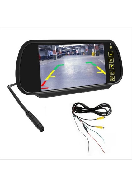 7 Inç Araba LCD Ayna Monitörü Park Ekranı 2 Av Giriş Otomatik Ekran Arka Görünüm Ters Kamera (Yurt Dışından)