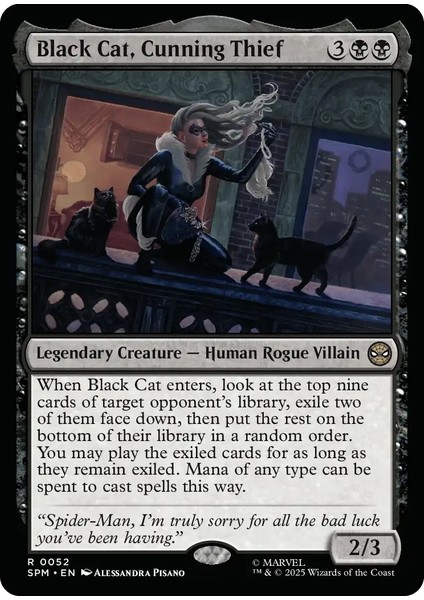 Black Cat, Cunning Thief Foil R-0052 Lisanslı Oyun Kartı