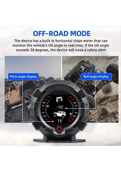 X95 Araba Gps Eğim Metre Dijital Kafa Yukarı Ekran Incinometre Hızölçer Off-Road Araba Perde Eğim Açısı Ölçer (Yurt Dışından) fırsatları