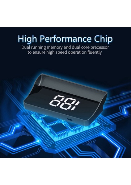 V9 Araba Baş Up Display Hud Speedometre Ekran Ön Cam Projector Kmh/mph Otomotiv Genel Aksesuarlar A (Yurt Dışından) indirimleri