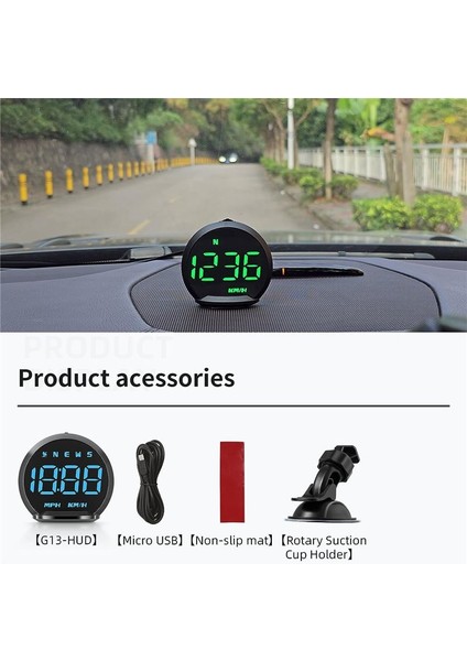 G13 Araba Gps Başlık Ekranı Hud Hedece Sedemeter Dijital Saat Hd Başlık Evrensel (Yurt Dışından) fırsatları