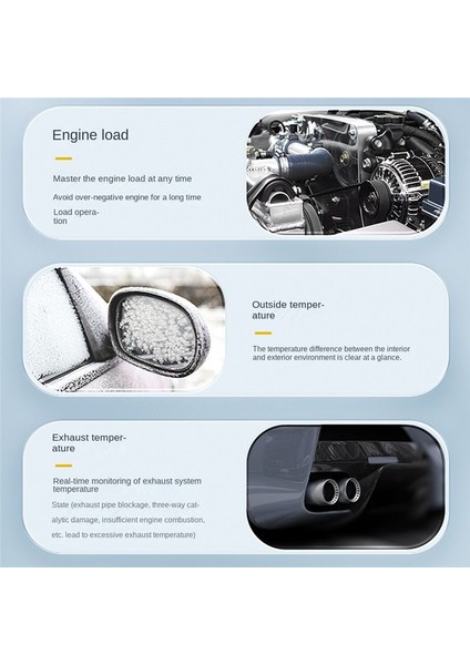 S100 Çift Ekran Hud Başlık Ekranı Obd Çok Işlevli Araç Enstrüman Şanzıman Yağı Sıcaklık Izleme (Yurt Dışından) modelleri