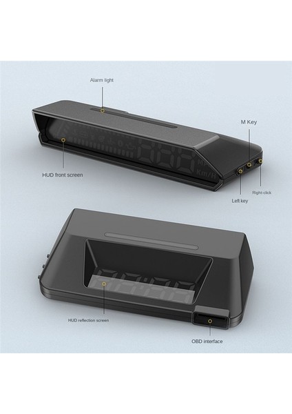 S100 Çift Ekran Hud Başlık Ekranı Obd Çok Işlevli Araç Enstrüman Şanzıman Yağı Sıcaklık Izleme (Yurt Dışından) indirimleri