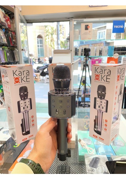 Subzero Sz-K1 Wireless Bluetooth Karaoke Mikrofon ve Hoparlör – Şarjlı, Taşınabilir, LED Işıklı, Ses Efektli fırsatları