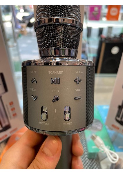 Subzero Sz-K1 Wireless Bluetooth Karaoke Mikrofon ve Hoparlör – Şarjlı, Taşınabilir, LED Işıklı, Ses Efektli indirimleri