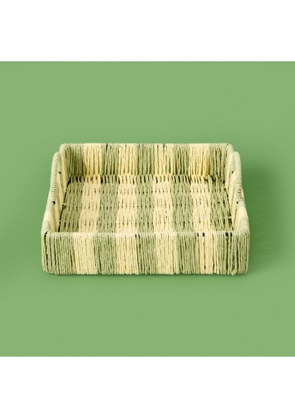 Deco Acerra Dekoratif Tepsi - Yeşil / Krem - 22X22X5 cm modelleri