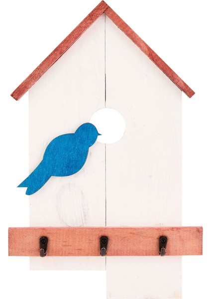 Dekor Kuş Yuvası Desenli Anahtar Kutusu - Renkli - 20X33 cm fiyatları