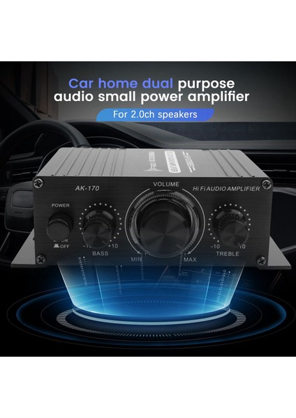2x 12V Mini Ses Güç Araba Amplifikatörü Dijital Ses Alıcı Amp Çift Kanal 20W+20W Bas Tiz Hacim Kontrolü (Yurt Dışından) indirimleri