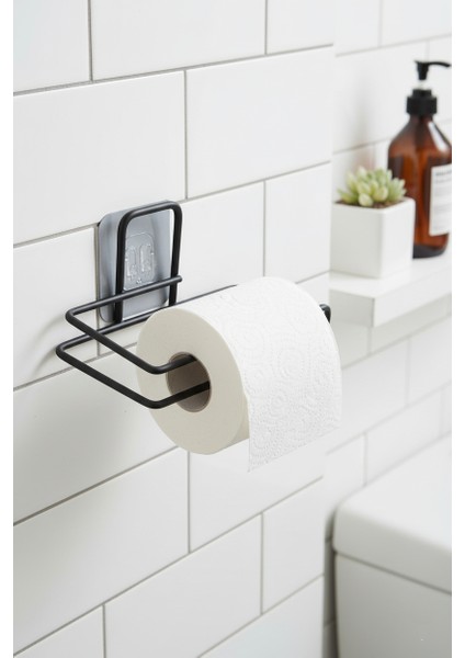 Yapışkanlı Tuvalet Kağıdı Tutucu – Siyah Metal 14 x 7,5 cm 722343 modelleri