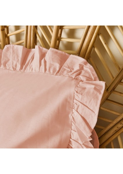 Soft Basic Fırfırlı 2'li Yastık Kılıfı - Gül Kurusu - 50X70 cm fiyatları