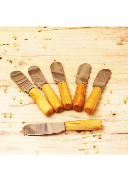 Tereyağı Bıçağı - Mini Spatula Ahşap Saplı 6 Adet fırsatları