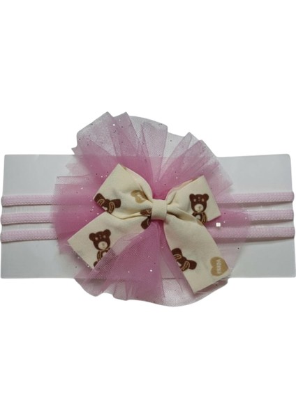 Kız Bebek-Çocuk Fiyonklu Bandana - Toka