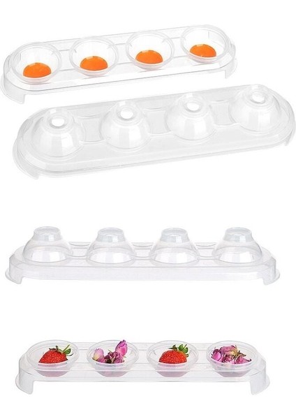 Silikon Tabanlı 4 Bölmeli Şeffaf Buz Kalıbı Yuvarlak Buzluk fırsatları