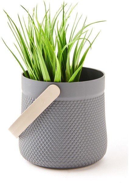 Dekor Kulplu Saksılı Yapay Çiçek - Renkli - 15X9 cm modelleri