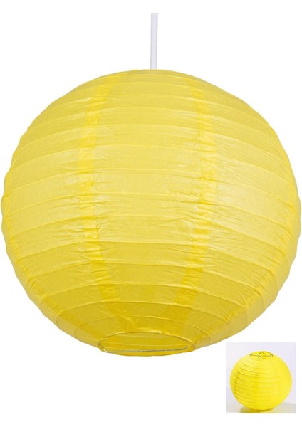 Dekoratif Çin Feneri – Kağıt Lamba - Sarı