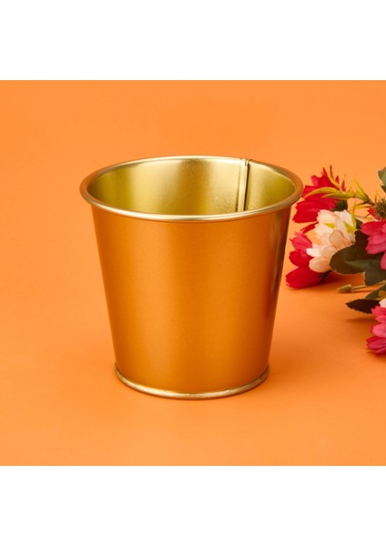 Paslanmaz Saksı - Gold - 12X10 cm fiyatları