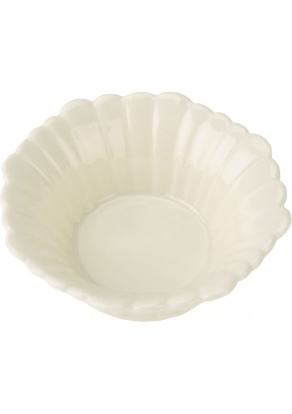 4'lü Porselen Yuvarlak Çerezlik - Beyaz - 7 cm modelleri