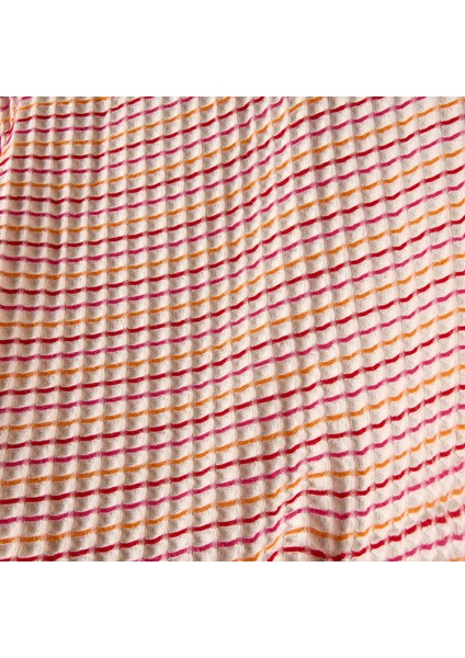 Soft Waffle Koltuk Şalı - Ekru / Bordo - 120X170 cm fiyatları