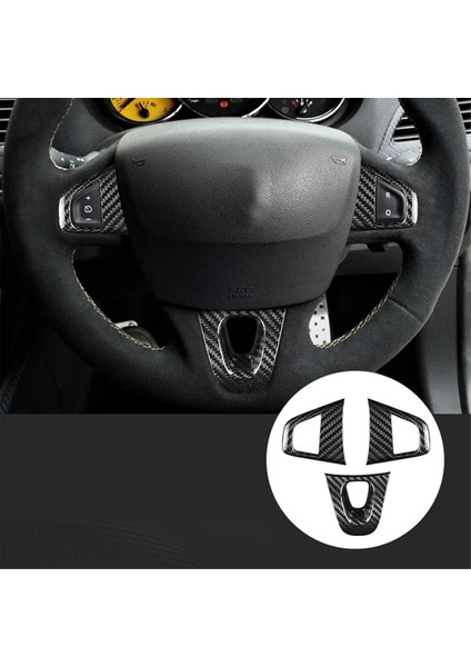 Renault Fluence Megane 3 Rs Scenic 2009-2015 Için Gerçek Kuru Karbon Fiber Araba Direksiyon Simidi Kaplaması (Yurt Dışından) modelleri