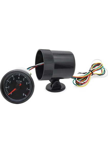 Inç 52 mm Araç Metre Takometre Rpm Ölçer 0-8000 Rpm Analog Siyah Kasa 1-8 Silindirli Benzinli Araçlar Için (Yurt Dışından) modelleri