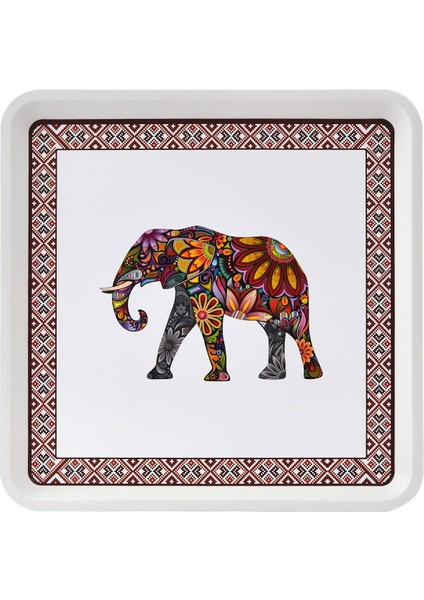 Home Fil Desenli Alaçatı Kare Tepsi - 32,5X32,5 cm fiyatları