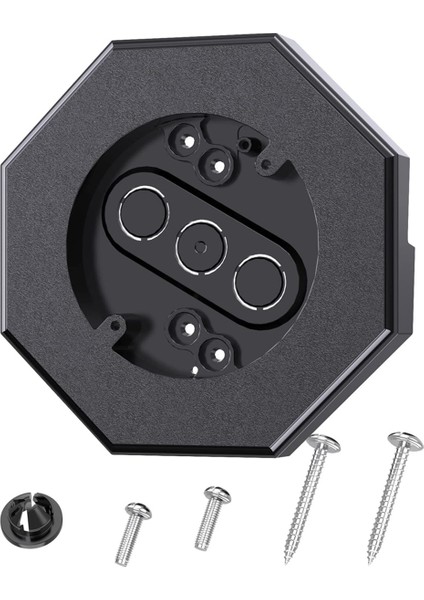 Sekizgen Dış Cephe Kaplama Montaj Kiti, 8141 Dikey Dış Cephe Kaplama Lambası Montaj Plakası Dış Cephe Kaplama Işık Blokları 1/2 Inç Bindirmeli Dış Cephe Kaplaması Için Siyah (Yurt Dışından)