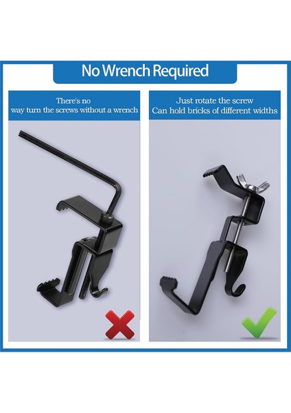 Tuğla Kancaları 8 Adet, Tuğla Askısı Tuğla Klipsleri, Dış Mekanda Asmak Için, Ayarlanabilir 1,75-2,8 Inç, Tuğla Kancaları (Yurt Dışından) modelleri