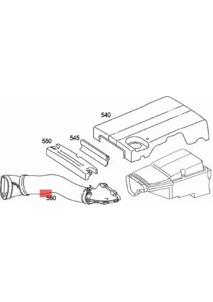 Mercedes Benz MB Slk Sınıfı R171 SLK200 2004-2011 Hava Filtresi Giriş Borusu 2710941382 A2710941382 Için Araç Hava Giriş Hortumu (Yurt Dışından) fiyatları