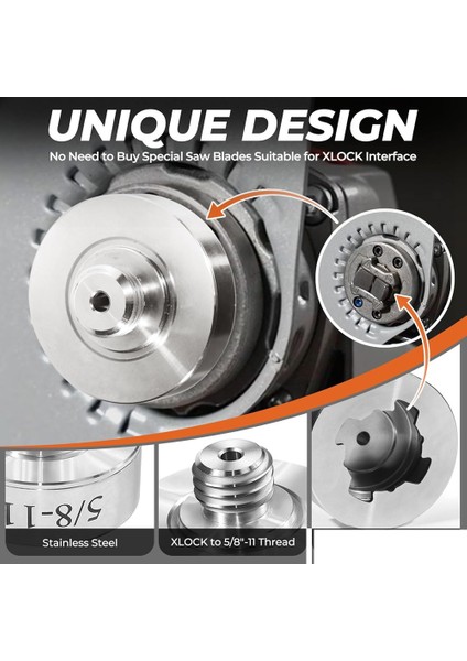 5/8 Inç-11 Dişli Xlock Açılı Taşlama Makinesi Için Uygun, Açılı Taşlama Somununu Değiştirmeli Açılı Taşlama Makinesi Adaptör Seti, Dönüşüm (Yurt Dışından) modelleri
