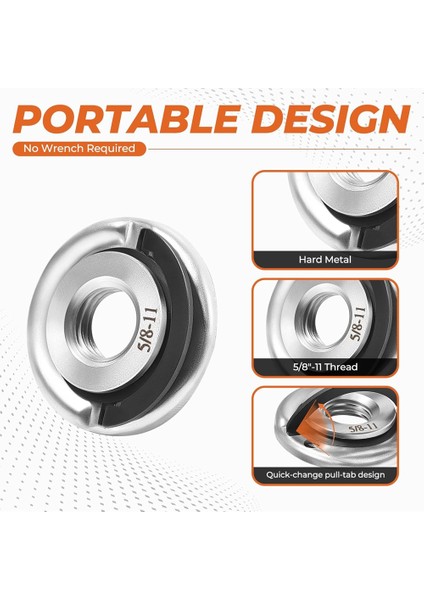 5/8 Inç-11 Dişli Xlock Açılı Taşlama Makinesi Için Uygun, Açılı Taşlama Somununu Değiştirmeli Açılı Taşlama Makinesi Adaptör Seti, Dönüşüm (Yurt Dışından) fırsatları