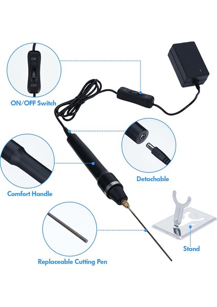 Köpük Kesici Sıcak Tel Bıçağı Köpük Kesici Alet Seti 3'lü Strafor Kesme Makinesi Kalemi, El Sanatları Dıy Abd Fişi (Yurt Dışından) fırsatları