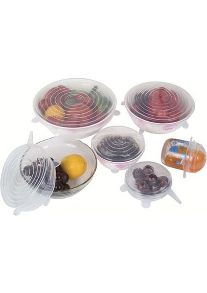 Tazeliği Koruyan 6 Lı Silikon Strech Kapaklar fırsatları