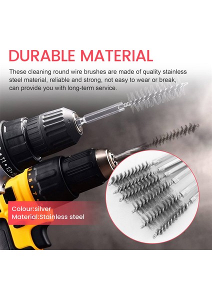 Matkap Için 6 Adet Tel Fırça, Farklı Boyutlarda Paslanmaz Çelik Küçük Tel Fırça, Temizlik Için, Temizlik Tel Fırça Seti (Yurt Dışından) fırsatları