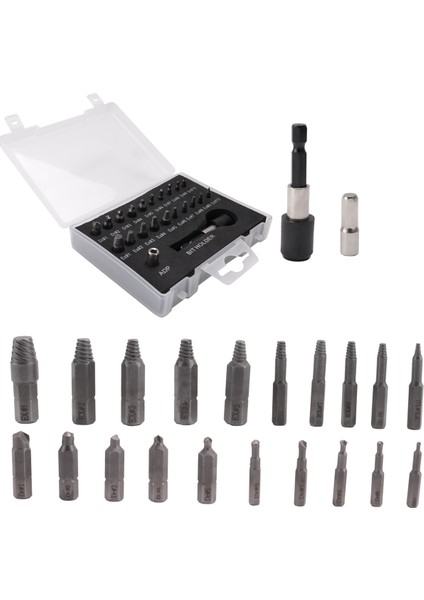 Hasarlı Vida Çıkarma Seti, 22 Parça Soyulmuş Vida Çıkarma Seti, Hss Kırık Vida Çıkarma Seti, Uç ve Soket Adaptörü (Yurt Dışından) modelleri