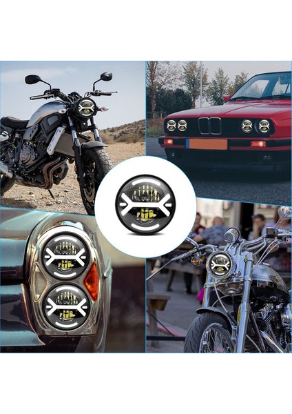 Harley Sportster Dyna Softail Street Rod Street Bob Softail Için 5,75 Inç Yuvarlak Farlı Motosiklet LED Farı (Yurt Dışından)