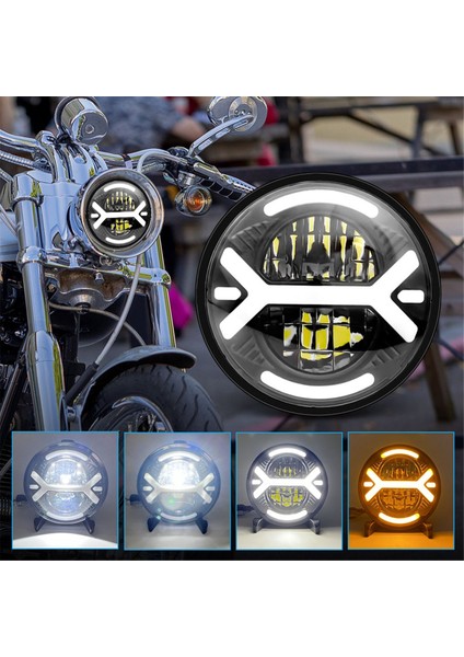Harley Sportster Dyna Softail Street Rod Street Bob Softail Için 5,75 Inç Yuvarlak Farlı Motosiklet LED Farı (Yurt Dışından) fırsatları