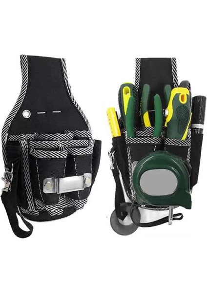 Tuval Alet Çantası Marangoz Bel Çantası Küçük Siyah Oxford Kumaş Elektrikçi Çantası Hırdavat Alet Bel Çantası Kemer (Yurt Dışından) fiyatları