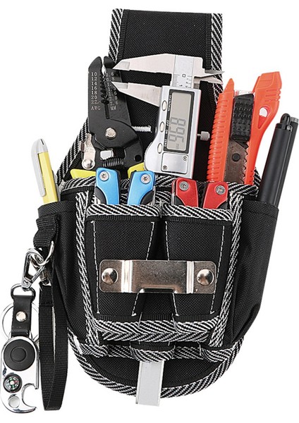 Tuval Alet Çantası Marangoz Bel Çantası Küçük Siyah Oxford Kumaş Elektrikçi Çantası Hırdavat Alet Bel Çantası Kemer (Yurt Dışından) modelleri