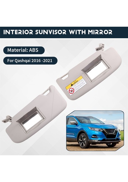 Nissan Qashqai 2016-2021 Için Ayna Ön Güneşlik Montajlı Araç Iç Güneşlik (Yurt Dışından) fırsatları
